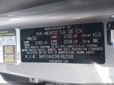 2022 KIA FORTE 9