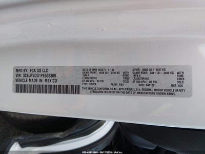 2023 RAM PROMASTER 2500 HIGH ROOF 159 WB