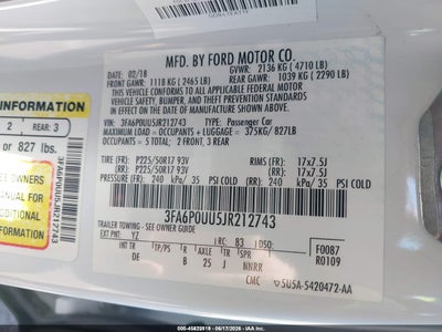 2018 FORD FUSION HYBRID 9