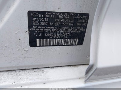2018 HYUNDAI SONATA HYBRID 9