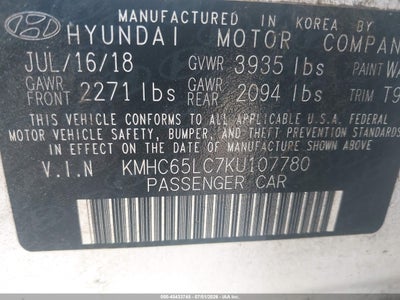2019 HYUNDAI IONIQ HYBRID 9