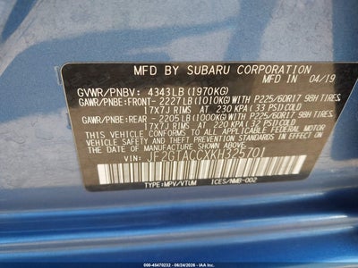 2019 SUBARU CROSSTREK 9