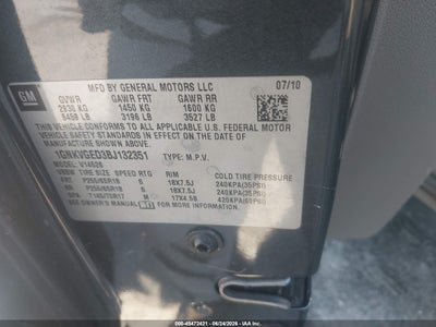 2011 CHEVROLET TRAVERSE 1LT