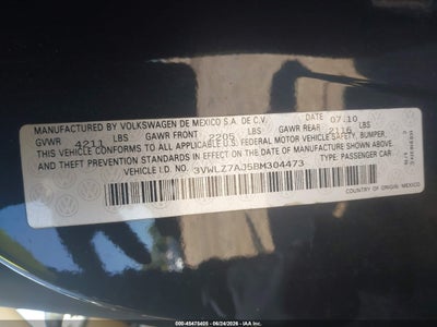 2011 VOLKSWAGEN JETTA 2.5L SEL