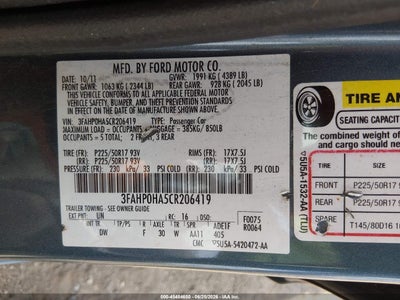 2012 FORD FUSION SE
