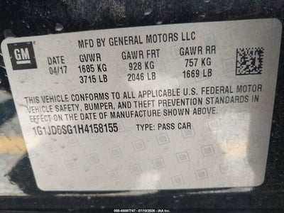 CHEVROLET SONIC