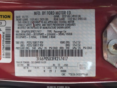 2015 FORD FUSION ENERGI 9