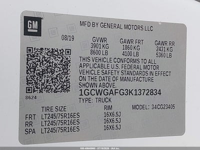 2019 CHEVROLET EXPRESS 2500 9