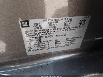 CHEVROLET SILVERADO 2500HD BUILT AFTER AUG 14