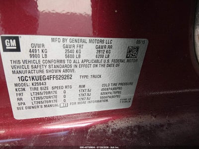 CHEVROLET SILVERADO 2500HD BUILT AFTER AUG 14