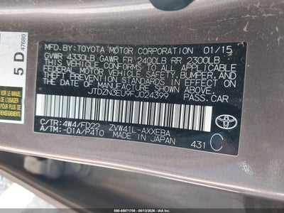 2015 TOYOTA PRIUS V 9