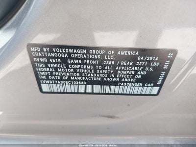 2014 VOLKSWAGEN PASSAT 9