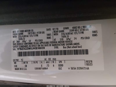 2018 FORD TRANSIT-350 9
