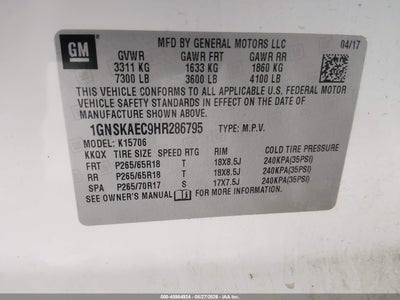 2017 CHEVROLET TAHOE 9