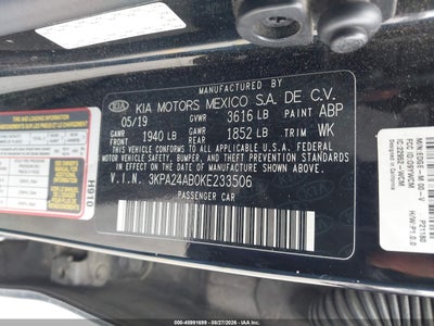 2019 KIA RIO 9
