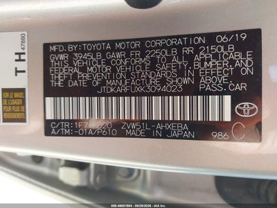 2019 TOYOTA PRIUS 9