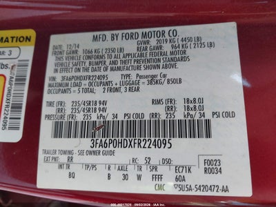 2015 FORD FUSION 9