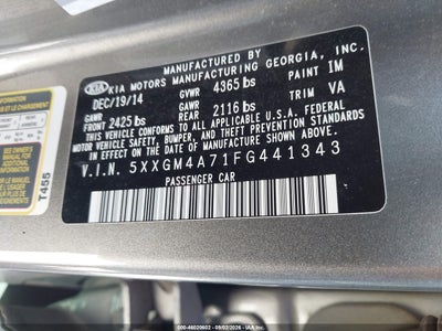 2015 KIA OPTIMA 9