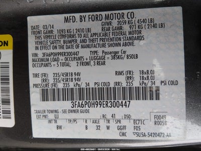 2014 FORD FUSION 9