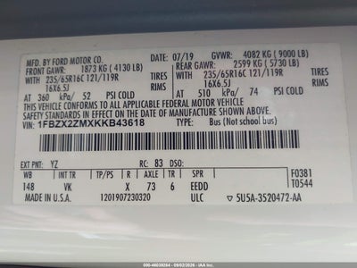 2019 FORD TRANSIT-350 9