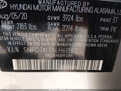 2020 HYUNDAI ELANTRA 9