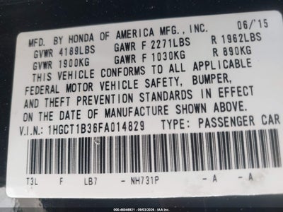 2015 HONDA ACCORD 9