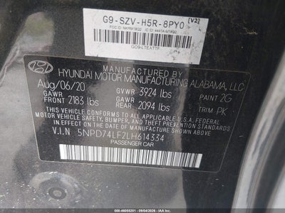2020 HYUNDAI ELANTRA 9