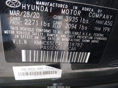 2020 HYUNDAI IONIQ HYBRID 9