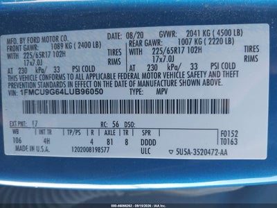 2020 FORD ESCAPE 9