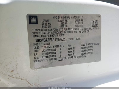 2016 CHEVROLET EXPRESS 2500 9