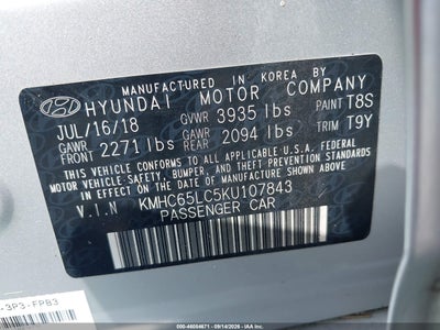 2019 HYUNDAI IONIQ HYBRID 9
