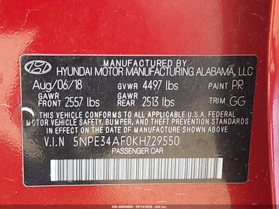 2019 HYUNDAI SONATA 9
