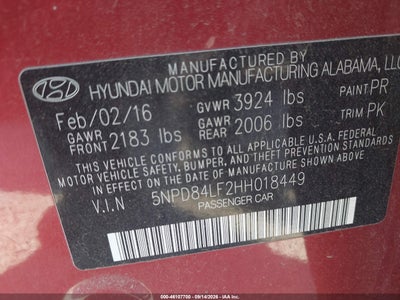2017 HYUNDAI ELANTRA 9