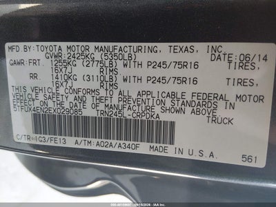 2014 TOYOTA TACOMA 9