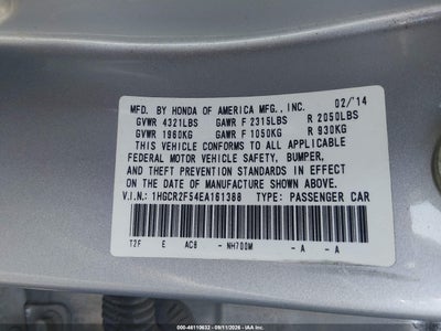 2014 HONDA ACCORD 9