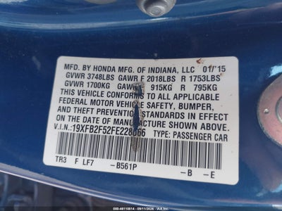 2015 HONDA CIVIC 9