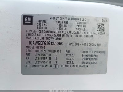 2016 CHEVROLET EXPRESS 2500 9