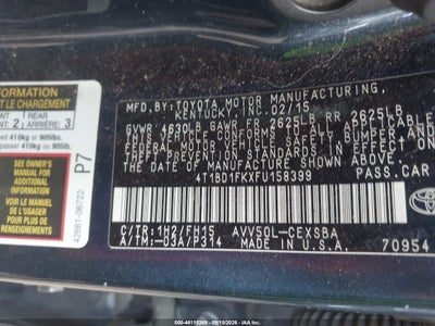 2015 TOYOTA CAMRY HYBRID 9
