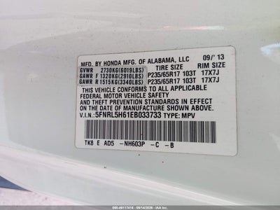 2014 HONDA ODYSSEY 9