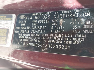 2017 KIA SEDONA 9