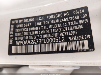 2015 PORSCHE PANAMERA 9