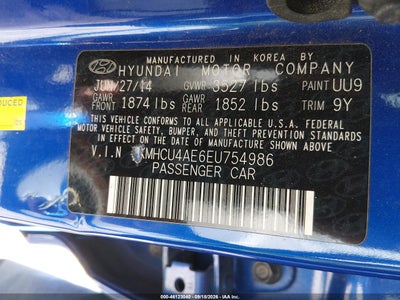 2014 HYUNDAI ACCENT 9