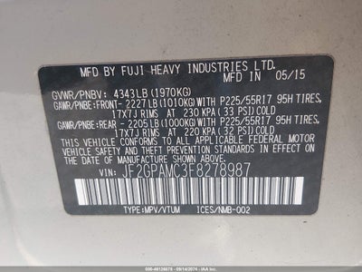 2015 SUBARU XV CROSSTREK 9