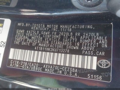 2019 TOYOTA CAMRY 9