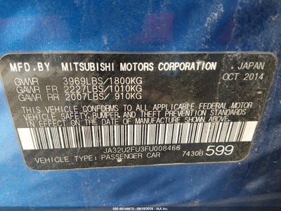 2015 MITSUBISHI LANCER 9