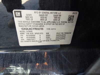 2015 CHEVROLET SUBURBAN 1500 9
