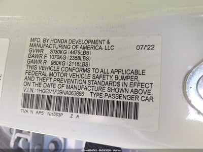 2022 HONDA ACCORD 9