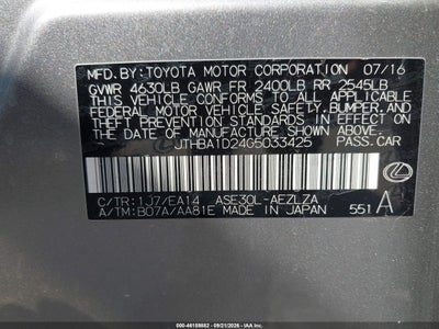 2016 LEXUS IS 200T 9