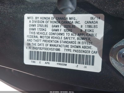 2014 HONDA CIVIC 9