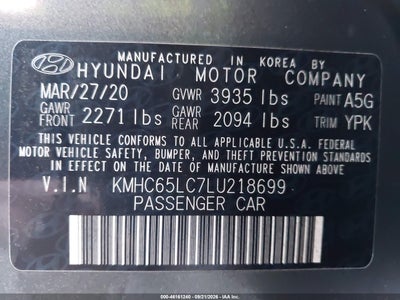 2020 HYUNDAI IONIQ HYBRID 9